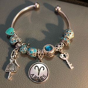 Handmade charm bracelets.